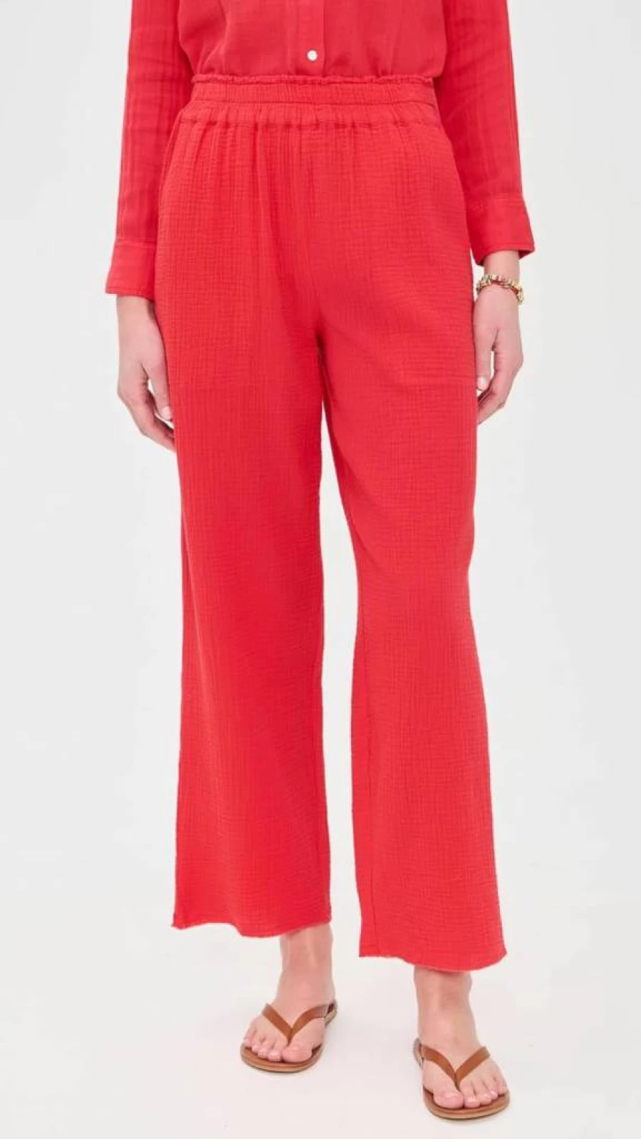 Rails Women's Leon High-Waisted Crop Pants - Comfortable Stretch Fabric Casual Trousers