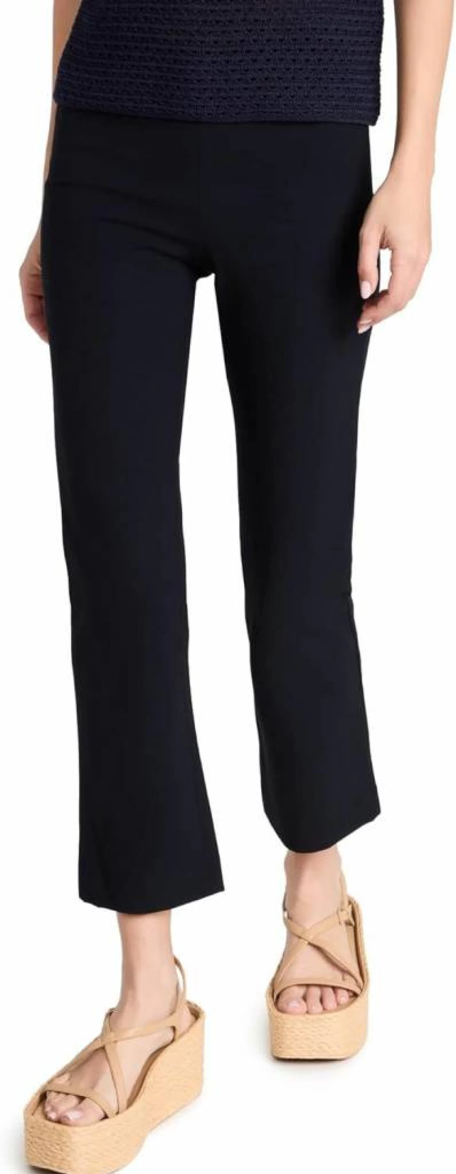 Vince Women's High-Waisted Crop Flare Pants - Classic Bootcut Style for Casual & Office Wear