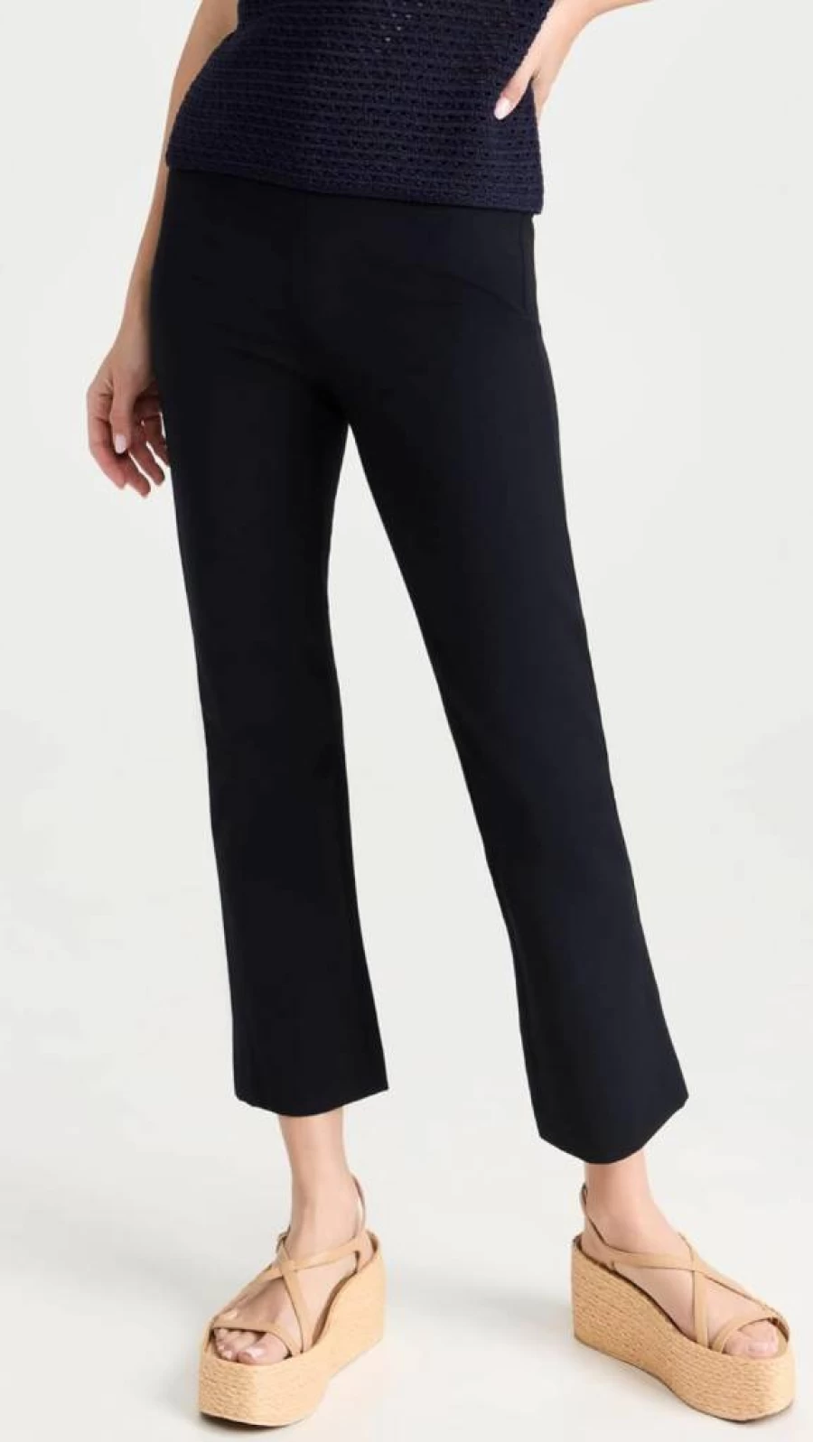Vince Women's High-Waisted Crop Flare Pants - Classic Bootcut Style for Casual & Office Wear