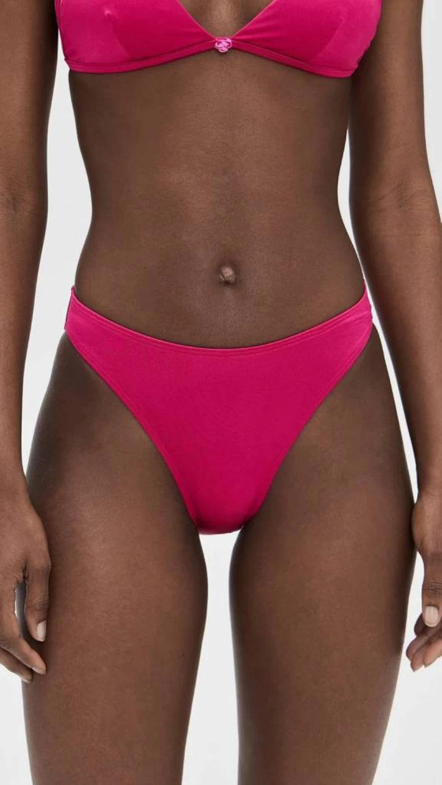 Good American Women's Satin Bikini Bottoms - High-Waisted Swim Bottoms for Women, Comfortable & Stylish Swimwear