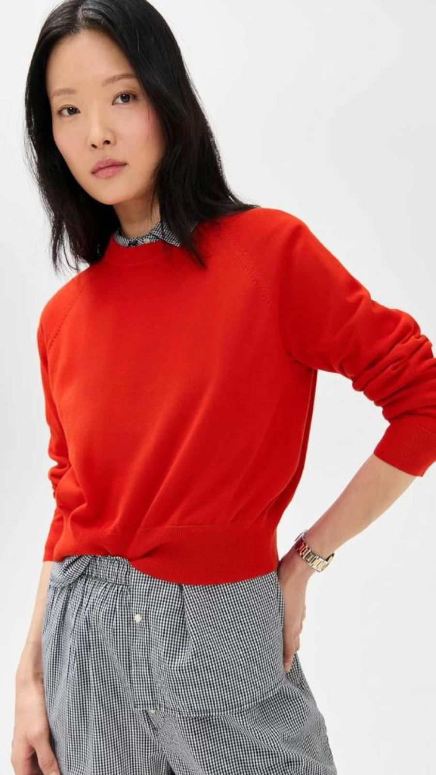 THE GREAT Women's Crew Neck Sweater - Classic Knit Pullover