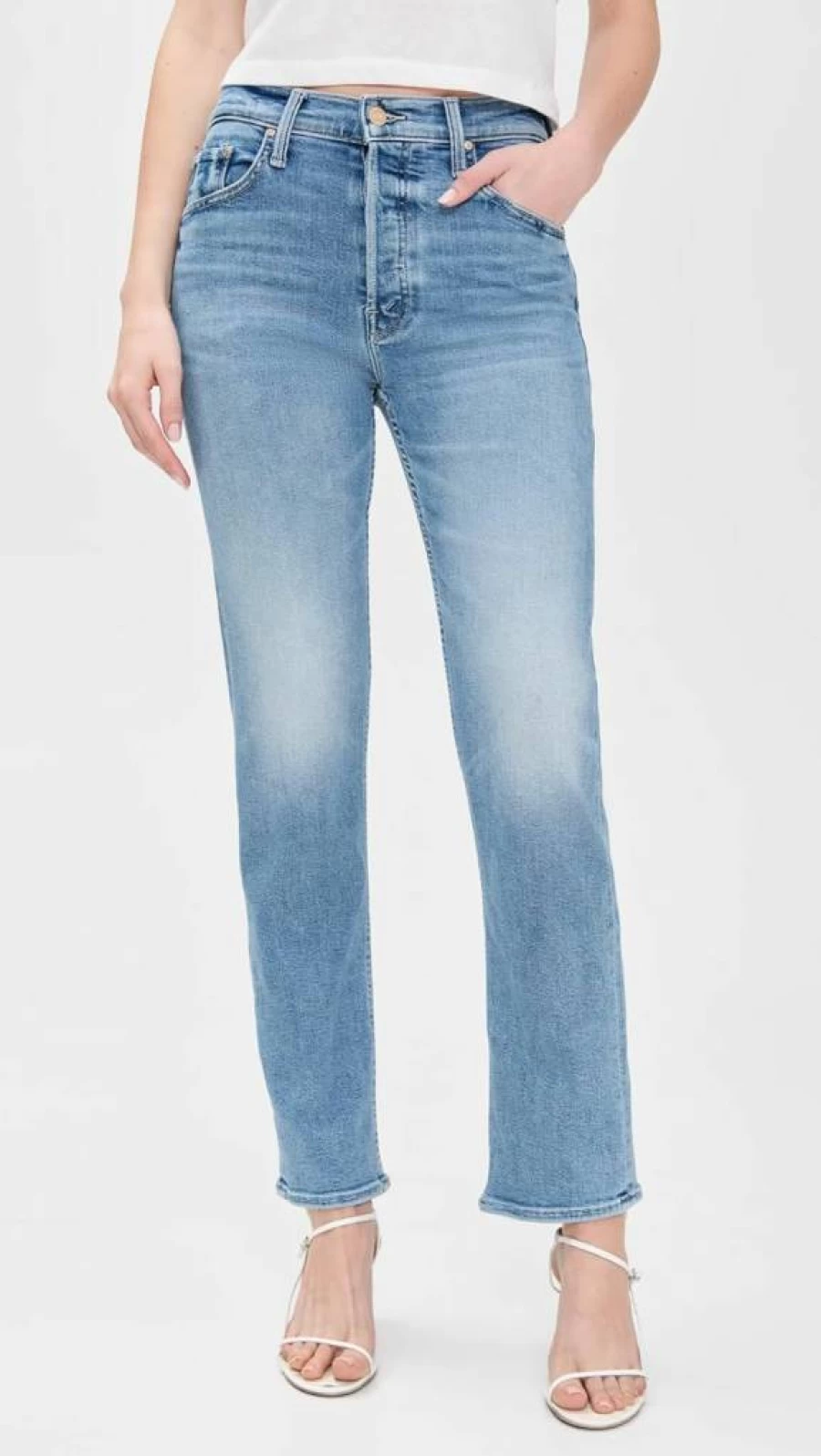 MOTHER The Tomcat High-Rise Wide-Leg Flood Jeans for Women