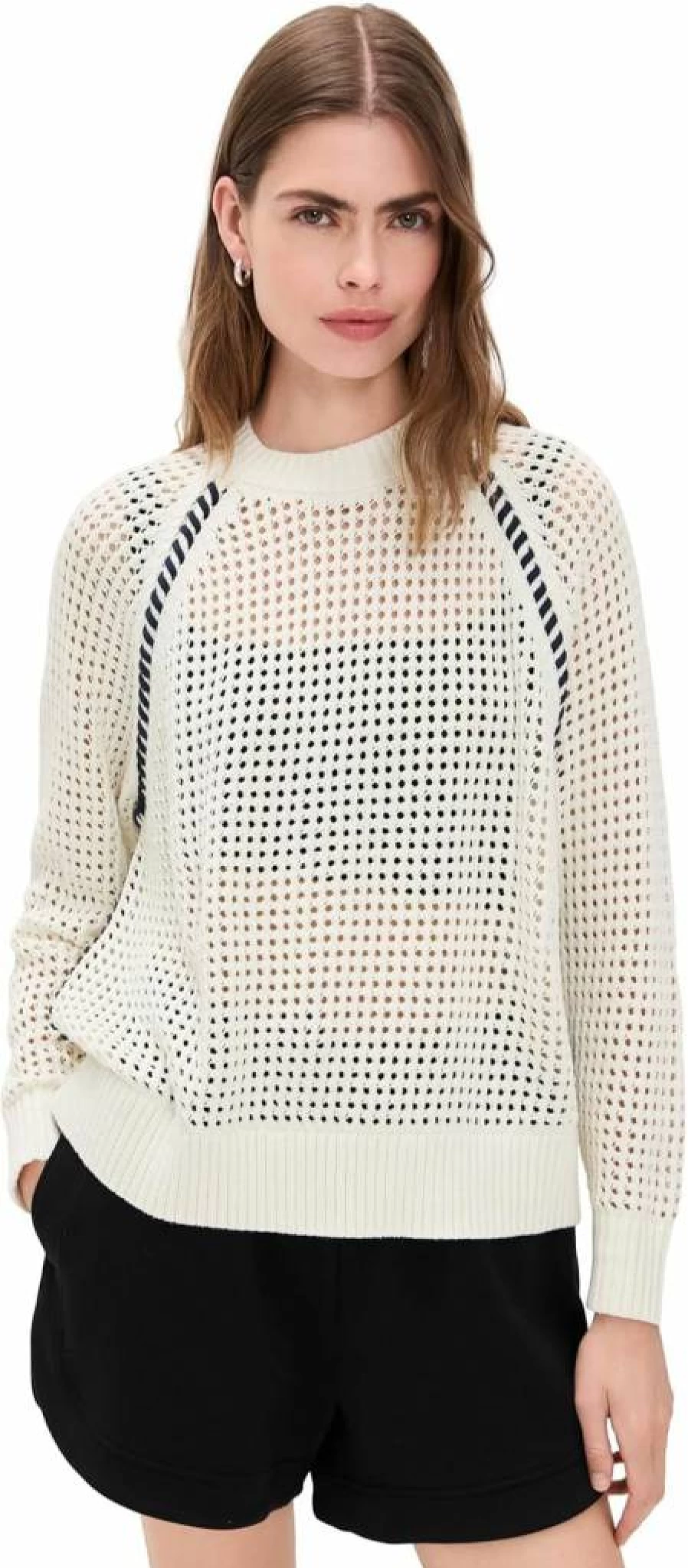 Sweaty Betty Women's Tides High Whipstitch Knit Sweater - Cozy Cable Stitch Pullover for Women