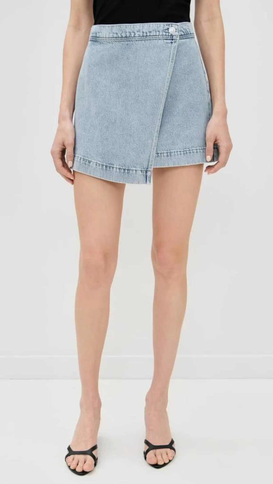 PAIGE Women's Aven Denim Skirt - Classic Fit Midi Length Casual Style