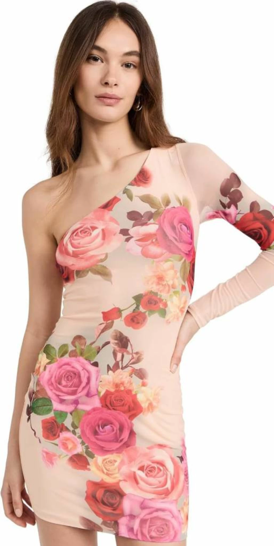 AFRM Women's Zhuri One Shoulder Backless Mini Dress - Sexy Sleeveless Party Outfit