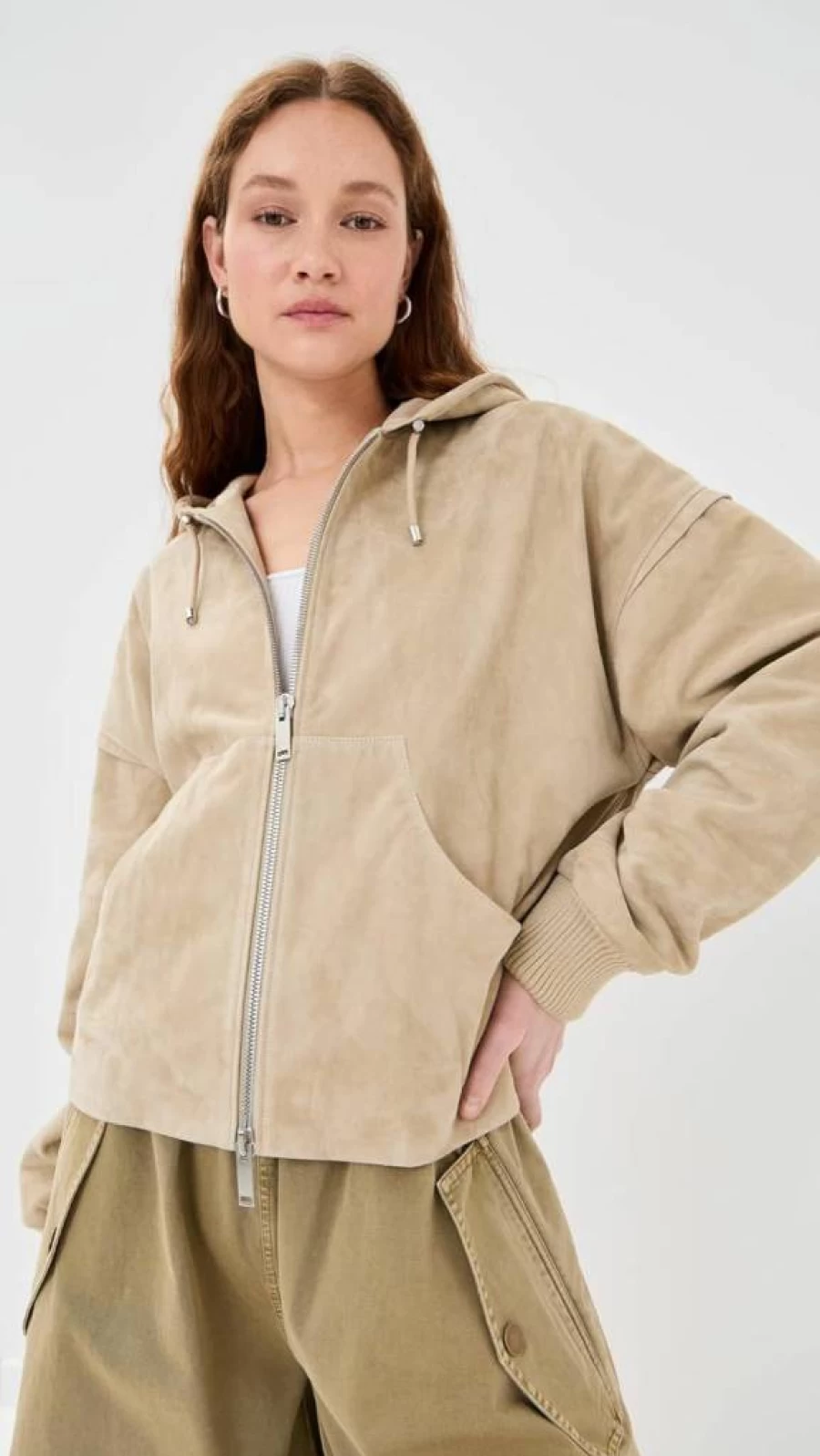 HALFBOY Women's Hooded Bomber Jacket - Stylish Zip-Up Lightweight Outerwear for Casual Wear