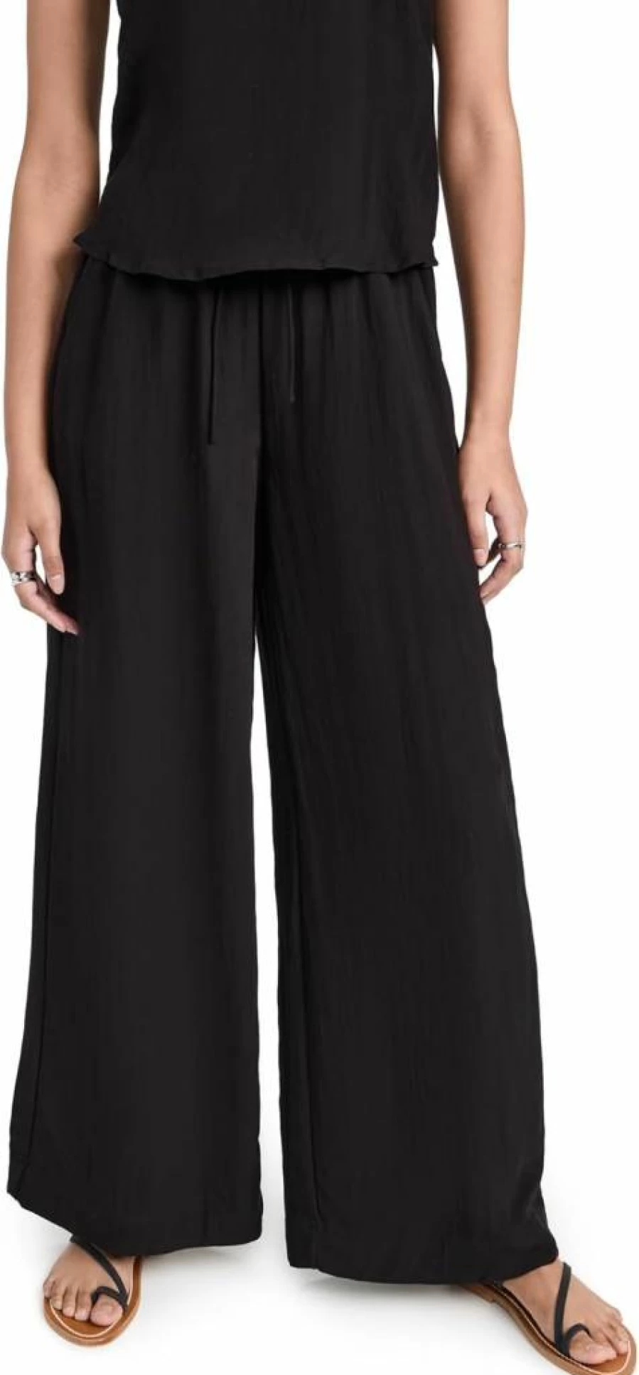 Z SUPPLY Women's Soleil High-Waisted Linen Blend Wide Leg Pants for Summer