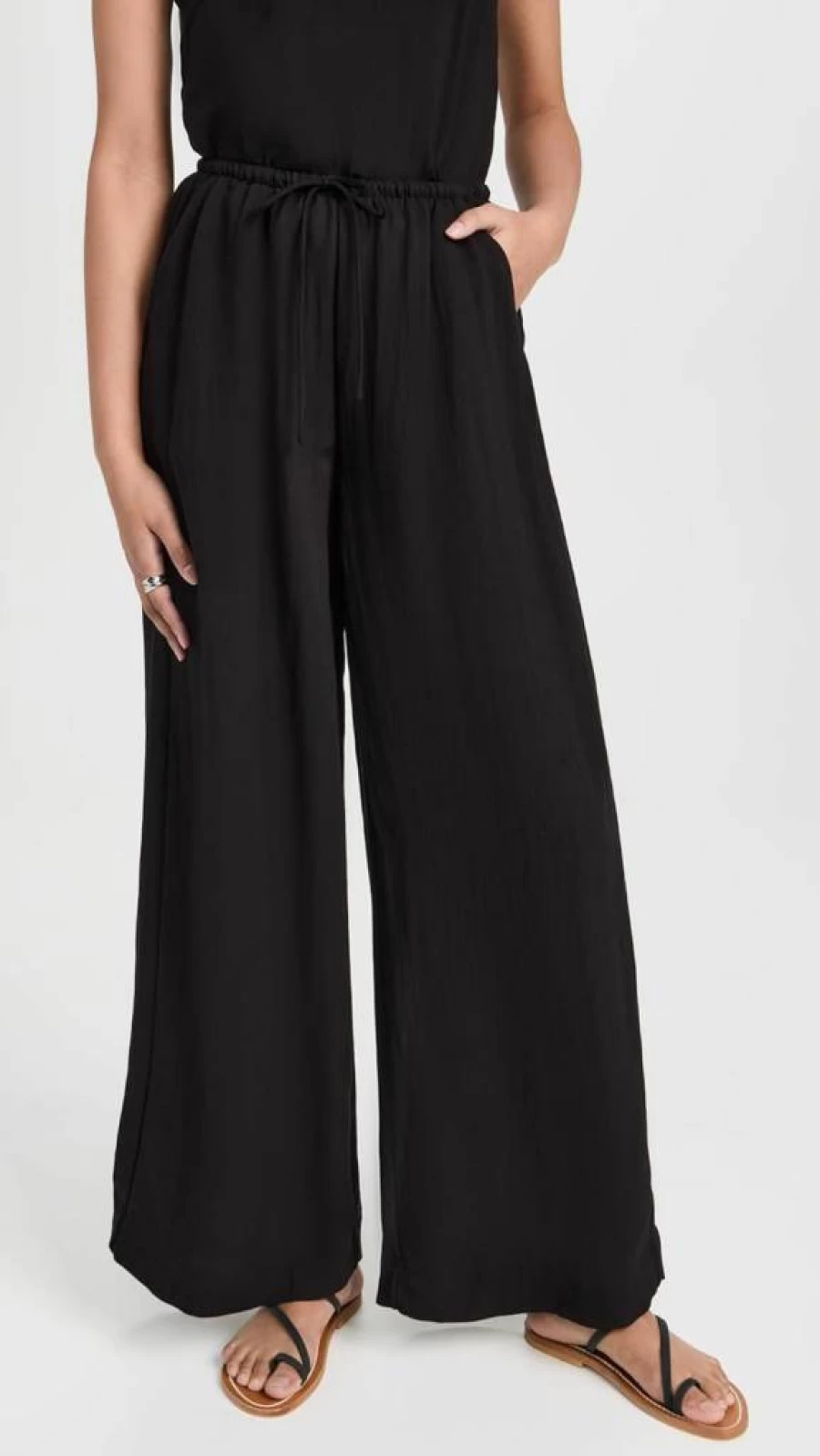 Z SUPPLY Women's Soleil High-Waisted Linen Blend Wide Leg Pants for Summer