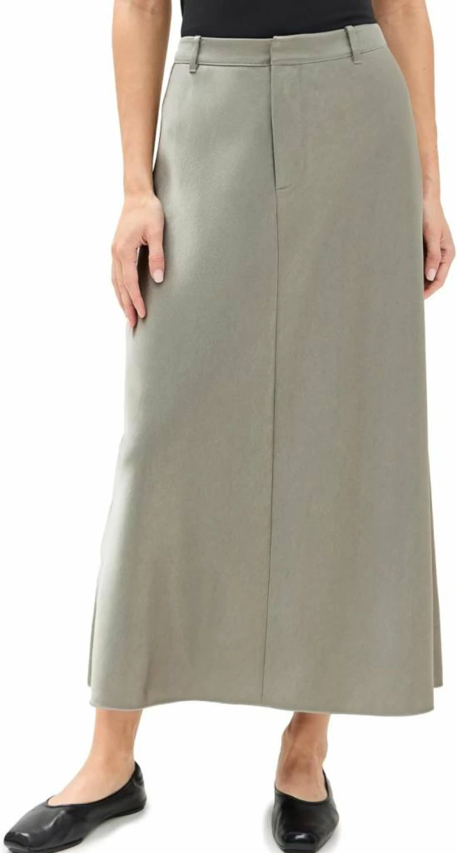 Vince Women's Satin A-Line Skirt Pants - Elegant High-Waist Trousers with Flowy Skirt Design