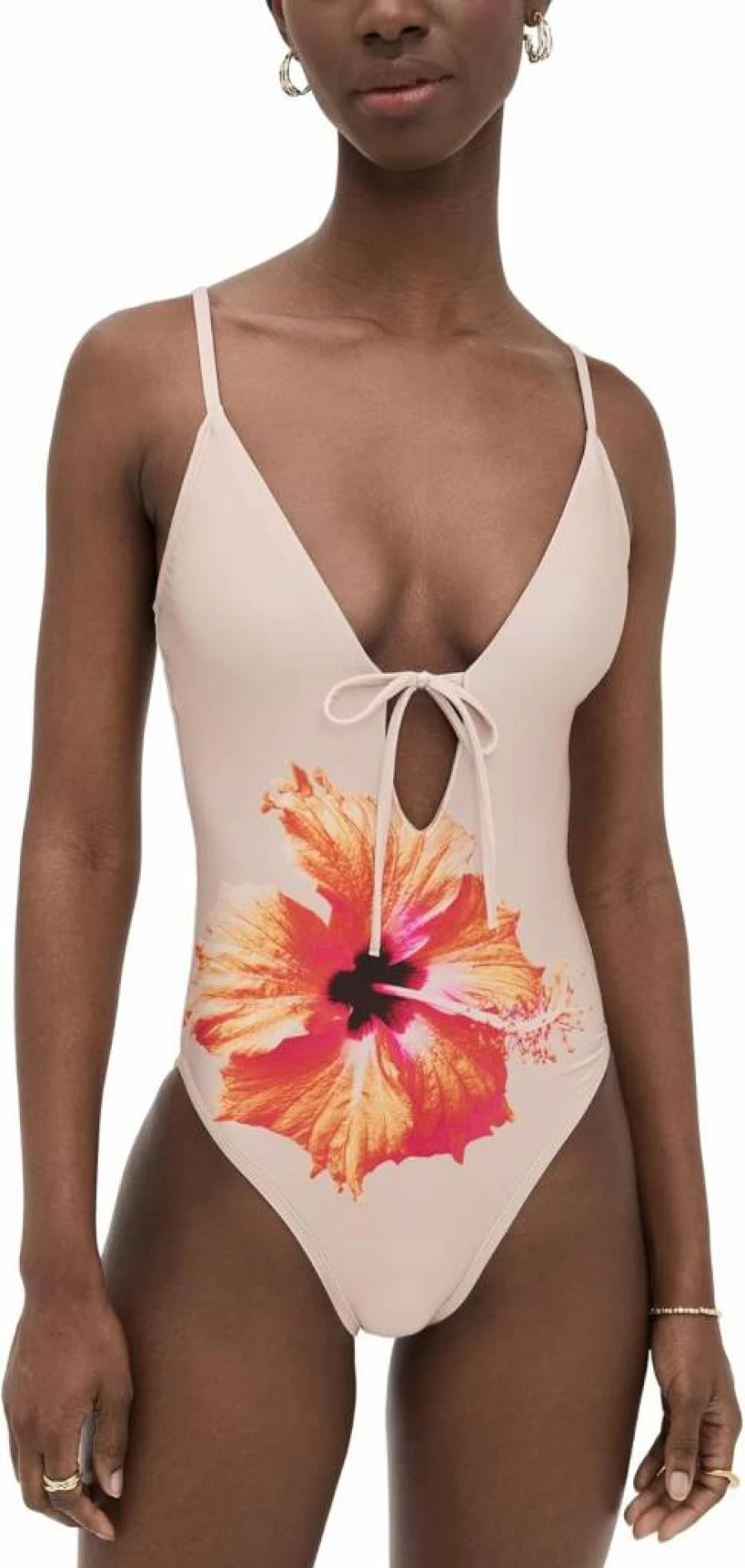 Good American Women's Deep Dive Satin One-Piece Swimsuit