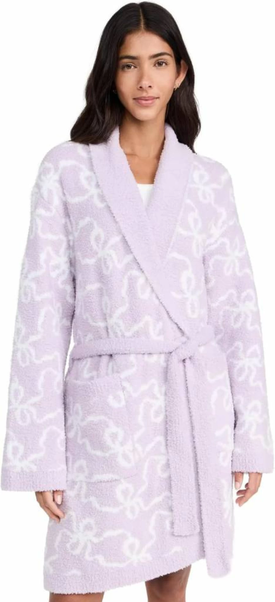 LOVESHACKFANCY Women's Floral Teddy Robe - Soft Plush Luxe Loungewear