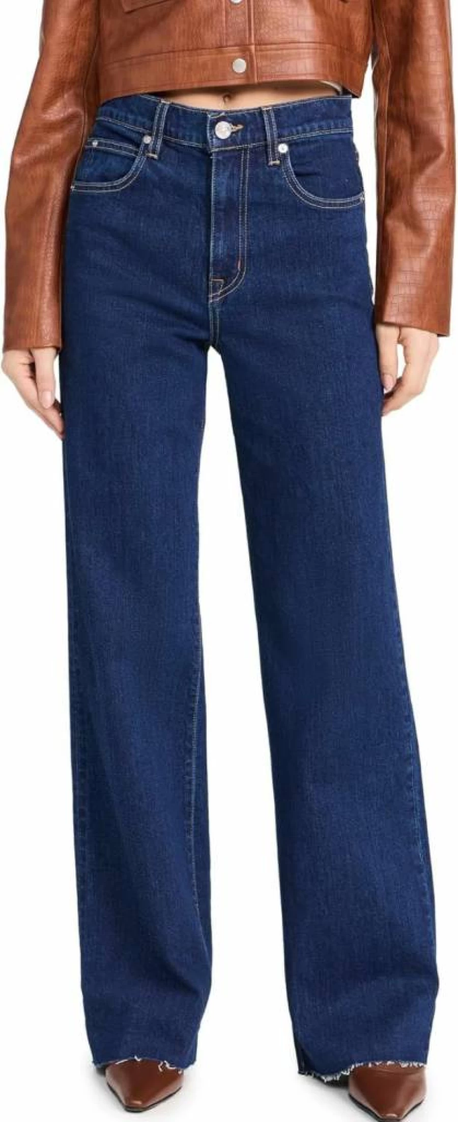 SLVRLAKE Women's Grace High-Rise Slim Fit Stretch Denim Jeans for Elegant Comfort