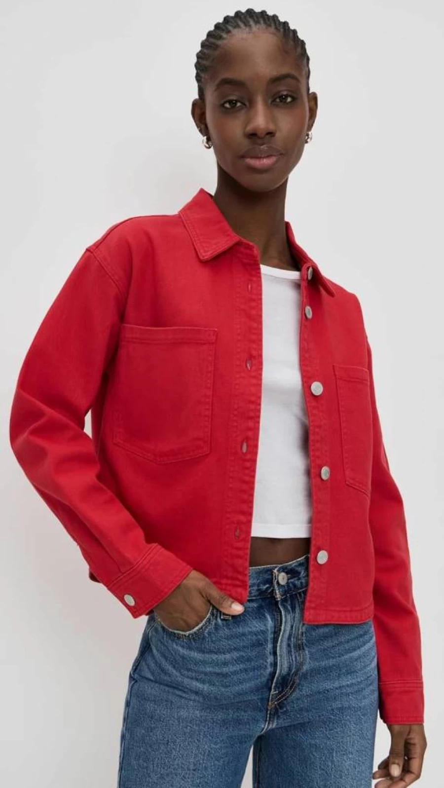 Z SUPPLY Women's Cropped Denim Jacket - Lightweight All-Day Comfort for Casual Outfits