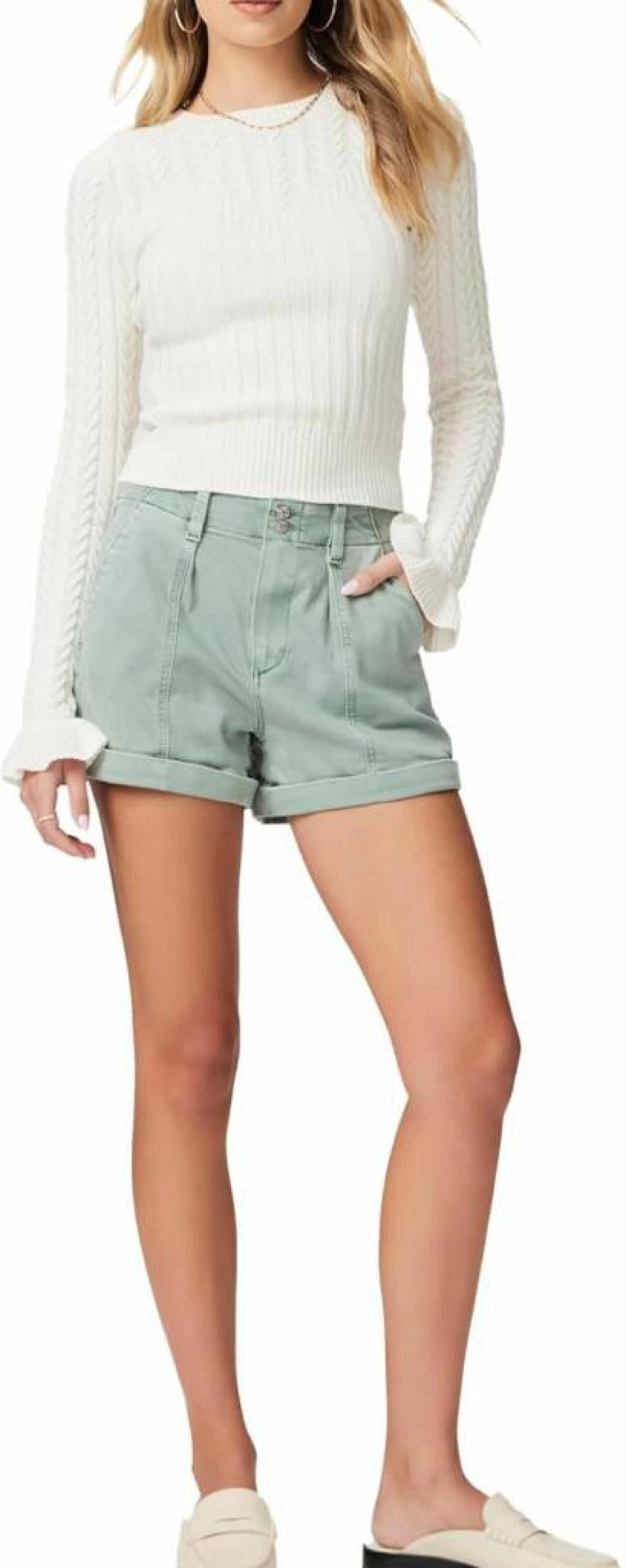 PAIGE Women's Brooklyn Shorts - High-Waisted Denim Shorts for Women - Comfortable & Stylish Casual Wear