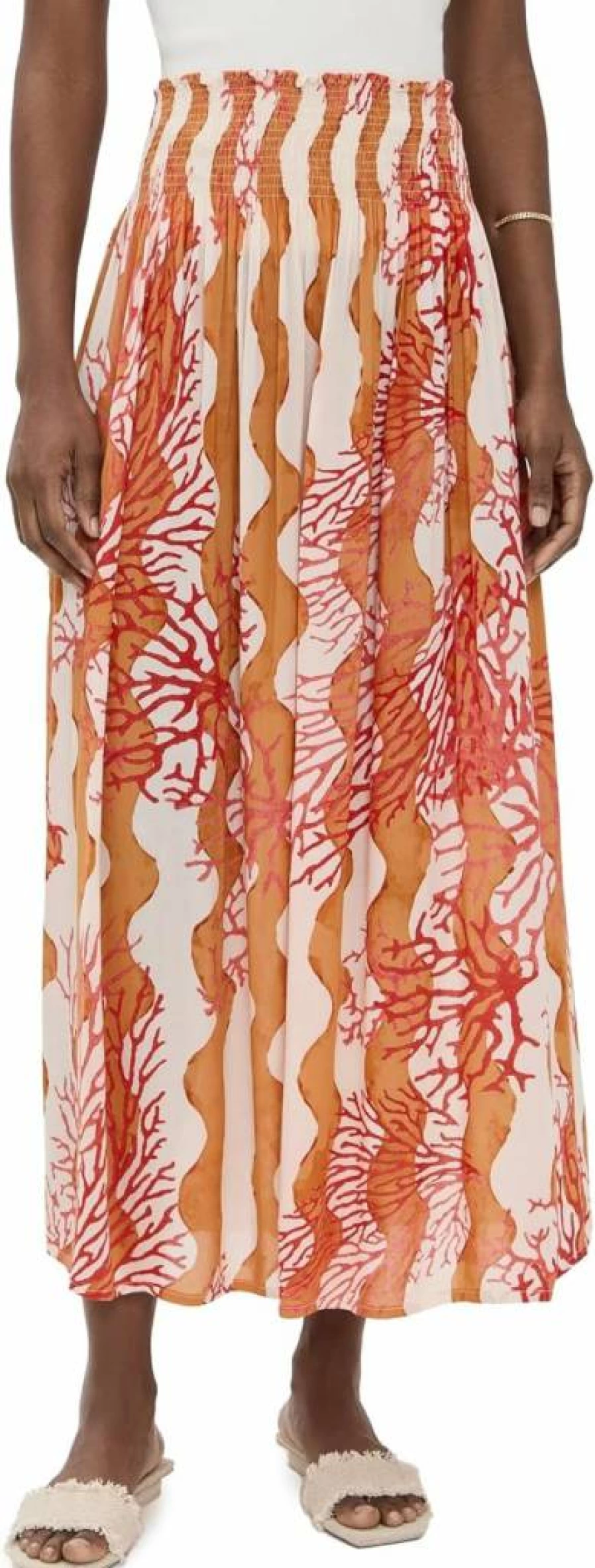 Natalie Martin Collection Women's Bella Flowy Midi Skirt - Elegant High Waist A-Line Skirt for Women