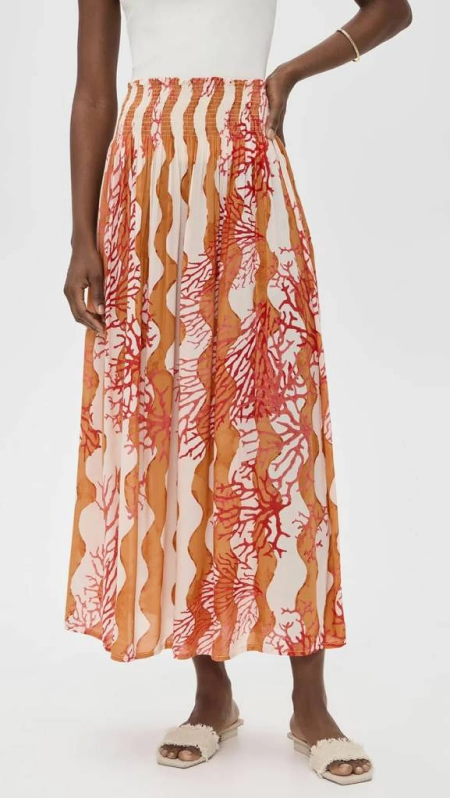 Natalie Martin Collection Women's Bella Flowy Midi Skirt - Elegant High Waist A-Line Skirt for Women