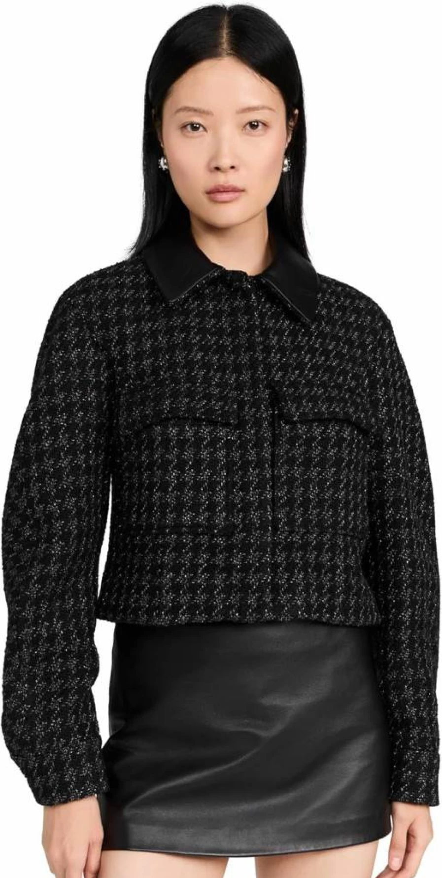 IRO Women's Saloma Leather Jacket - Stylish Outerwear for Fashionable Outfits