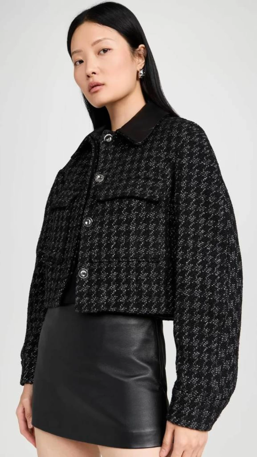 IRO Women's Saloma Leather Jacket - Stylish Outerwear for Fashionable Outfits