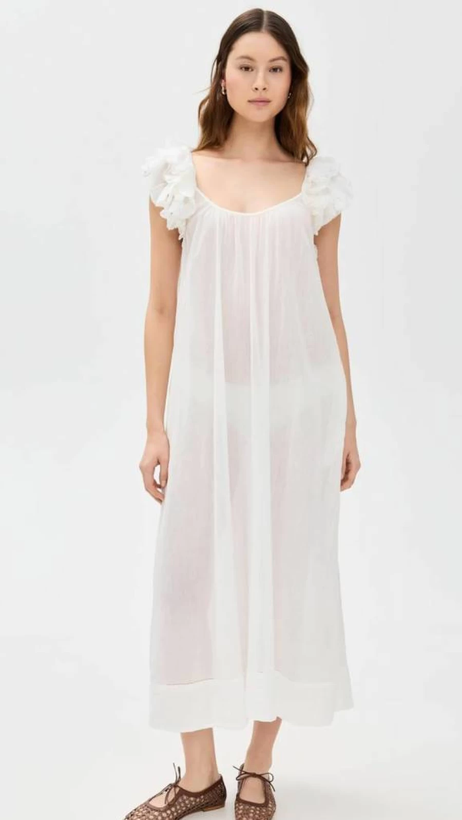 The Great Women's Ruffle Cover-Up: Stylish Beachwear by THE GREAT