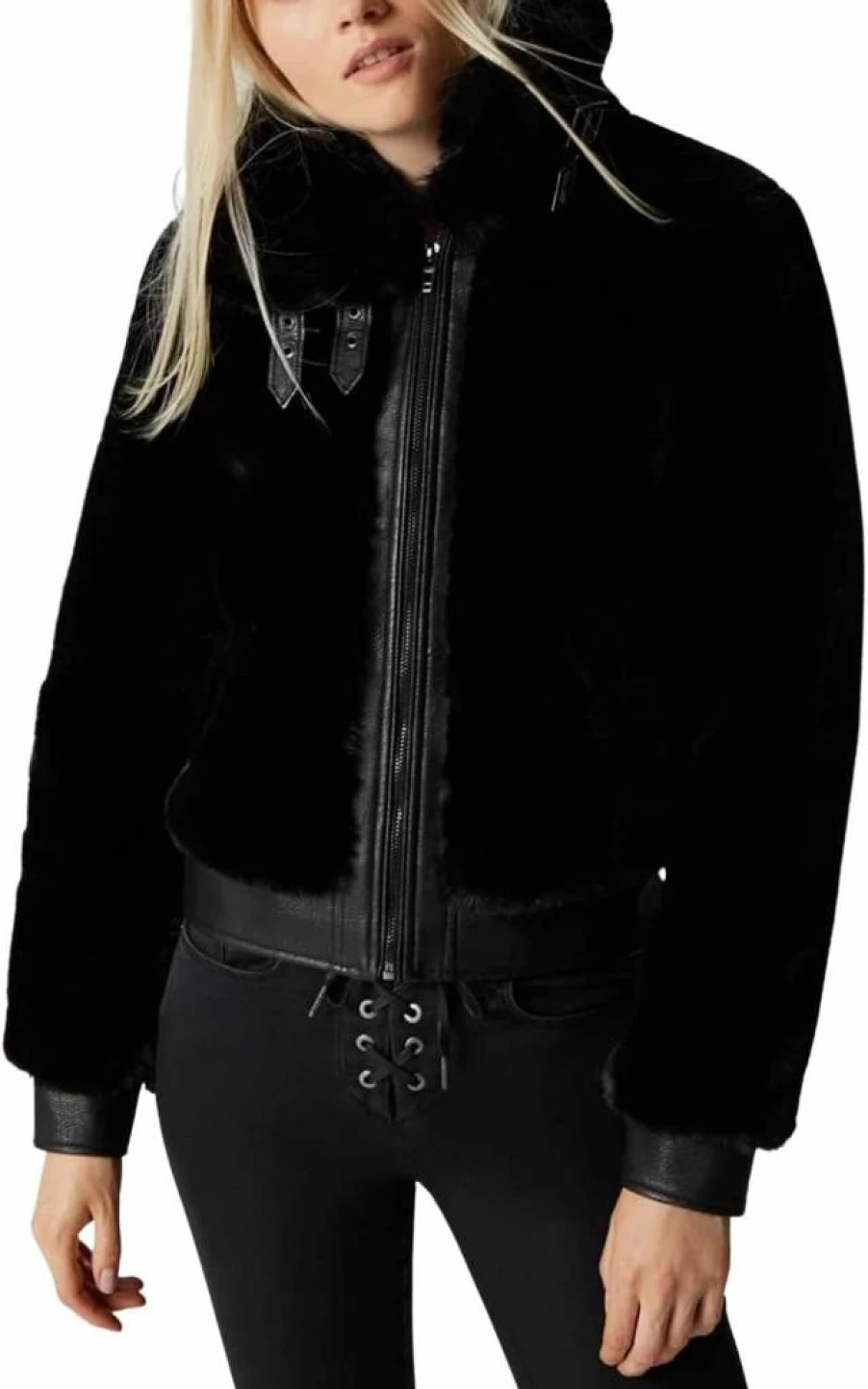 BLANKNYC Women's Faux Fur Jacket - Stylish Winter Coat Outerwear for Women