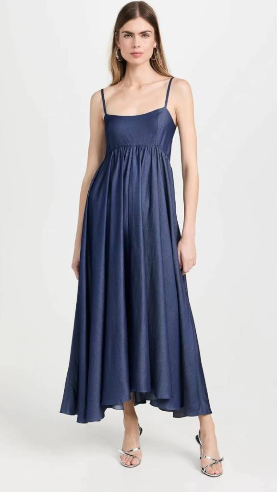 Azeeza Women's Rachel Midi Dress - Elegant Flowy A-Line Mid-Length Dress for Casual and Formal Occasions