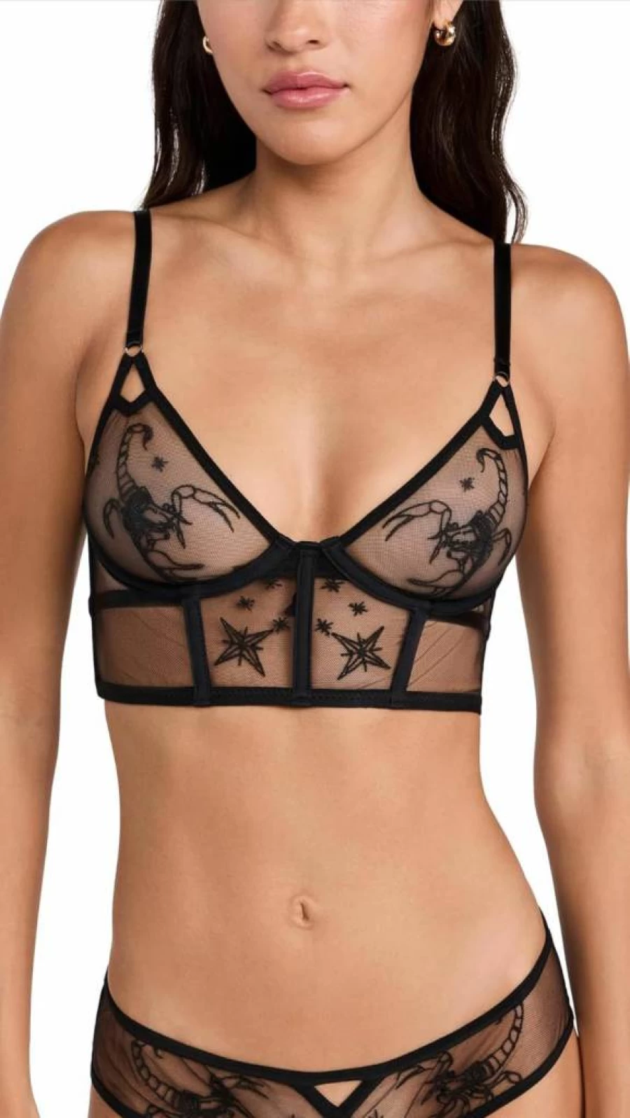 Thistle and Spire Women's Scorpio Lace Bra - Sexy Comfortable Underwear for Women
