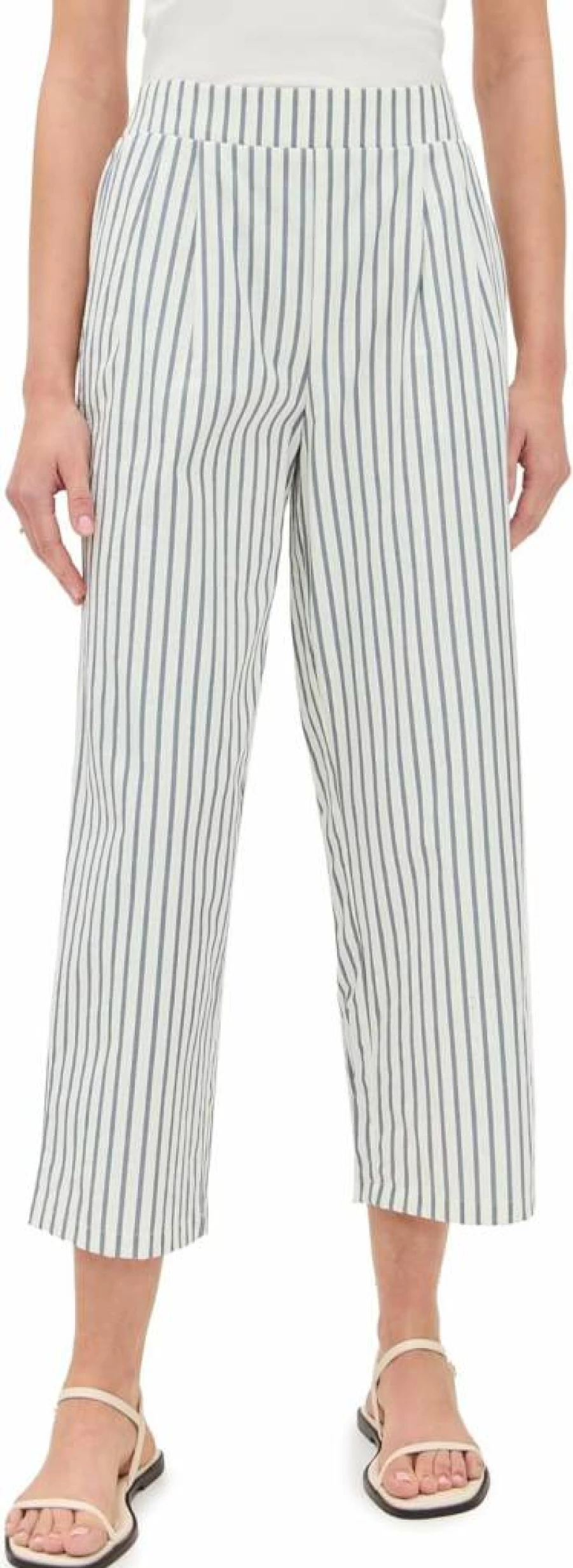 LNA Women's Finley High-Rise Pull On Pants - Comfortable Stretch Waist Casual Trousers