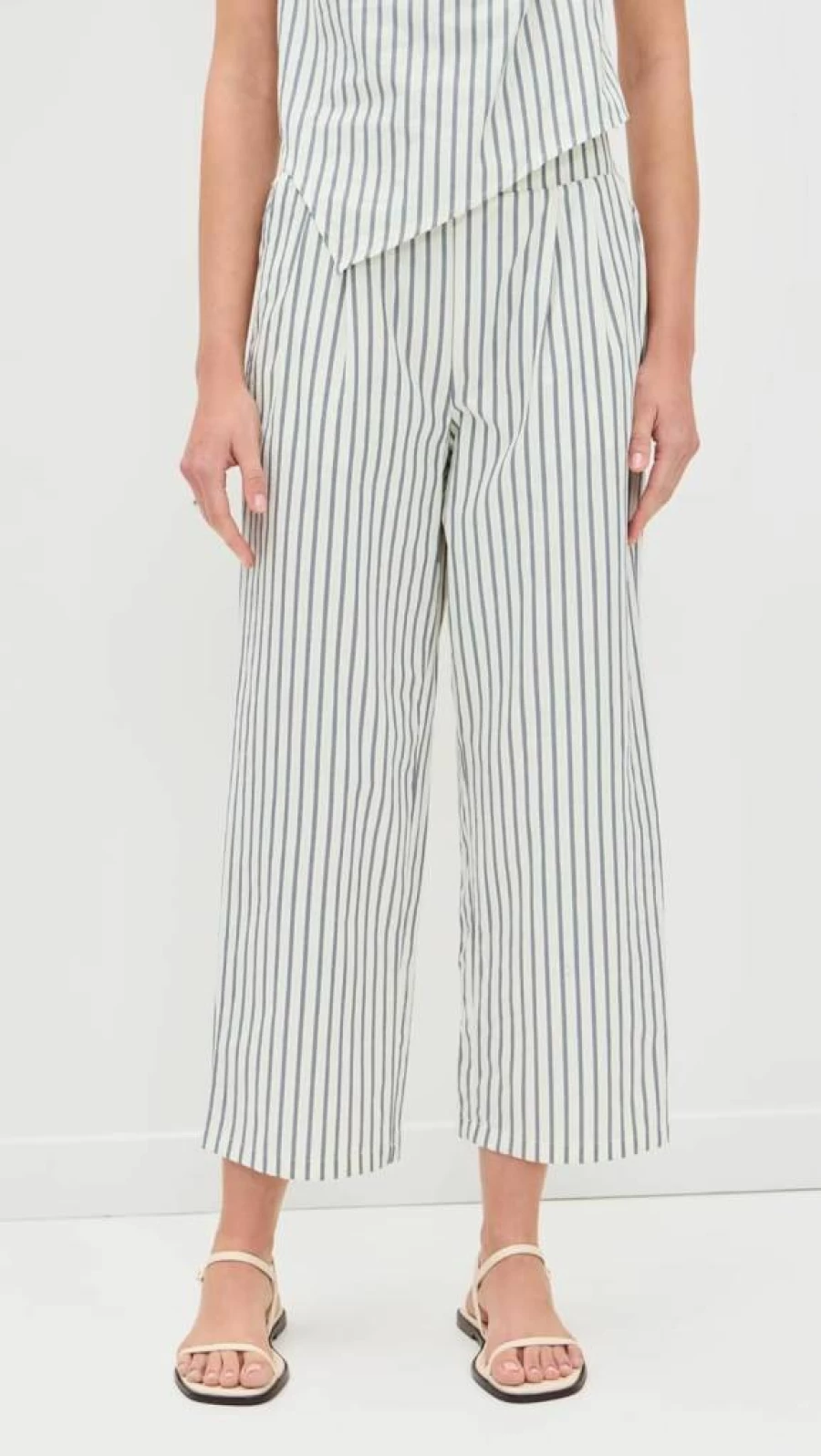 LNA Women's Finley High-Rise Pull On Pants - Comfortable Stretch Waist Casual Trousers