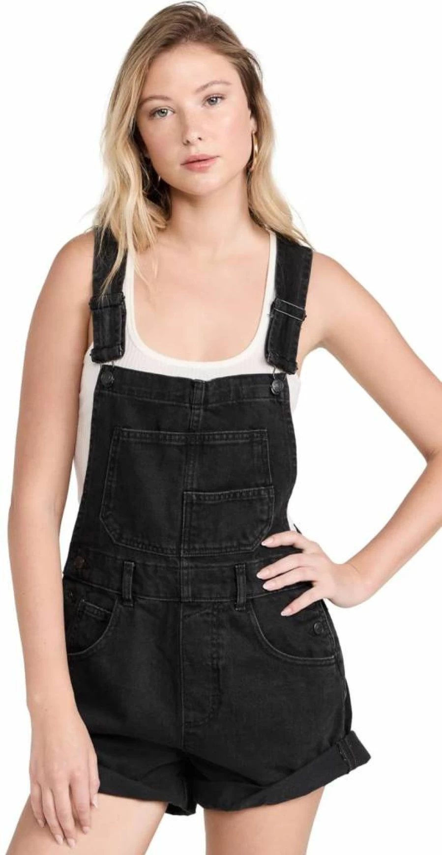 Free Women's Ziggy Shortalls by Free People - Stylish Denim Overalls & Jumpsuits