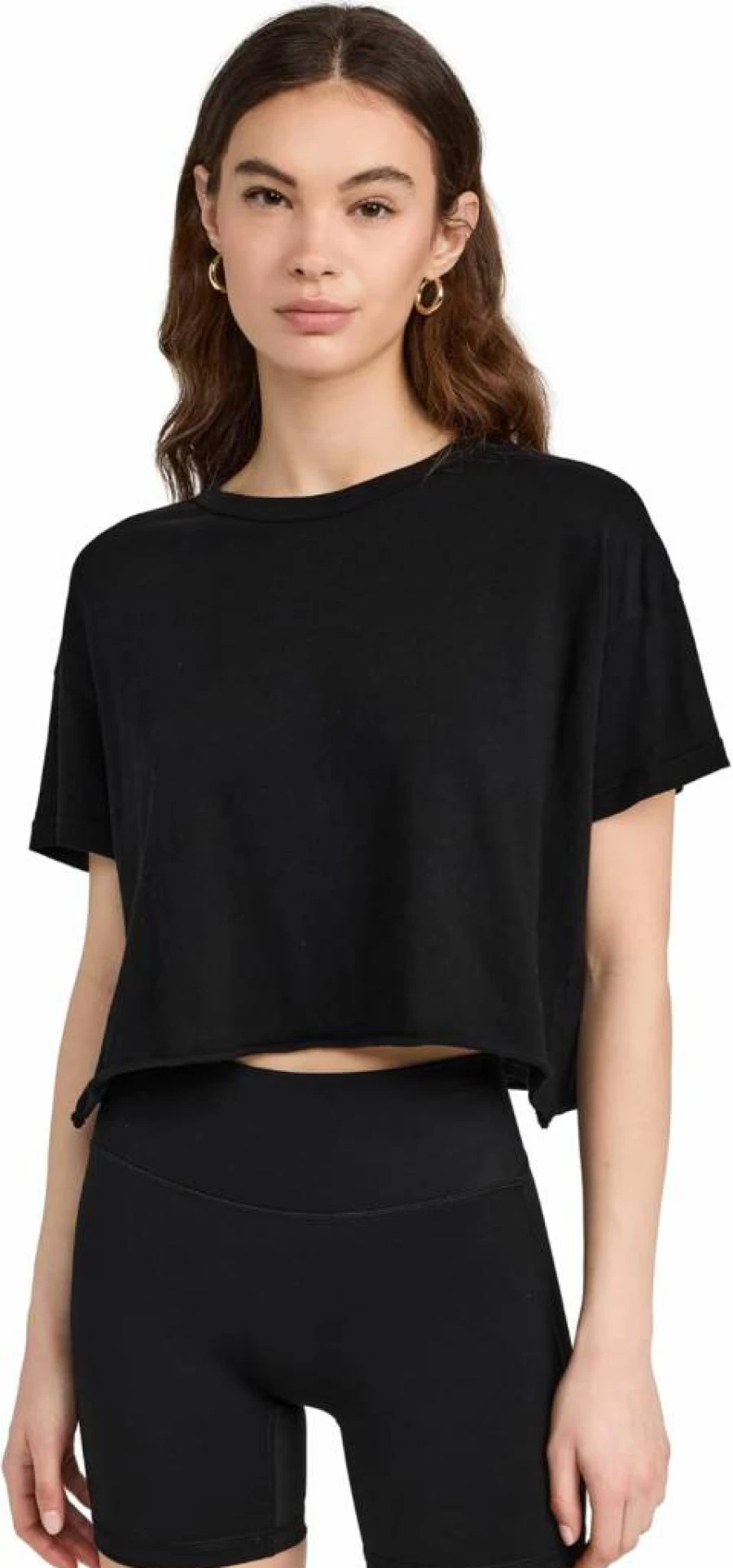Year of Ours Women's YOS Cropped T-Shirt | Short Sleeve Casual Top