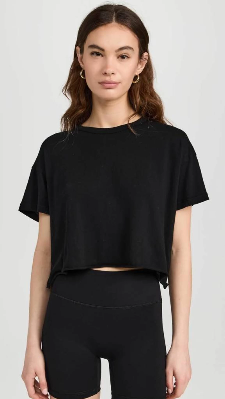 Year of Ours Women's YOS Cropped T-Shirt | Short Sleeve Casual Top