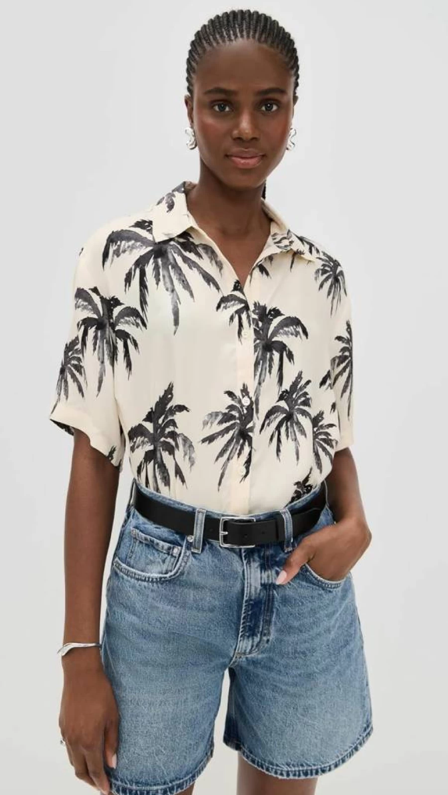 ANINE BING Women's Tristan Shirt - Premium Women's Blouse Casual & Stylish Top