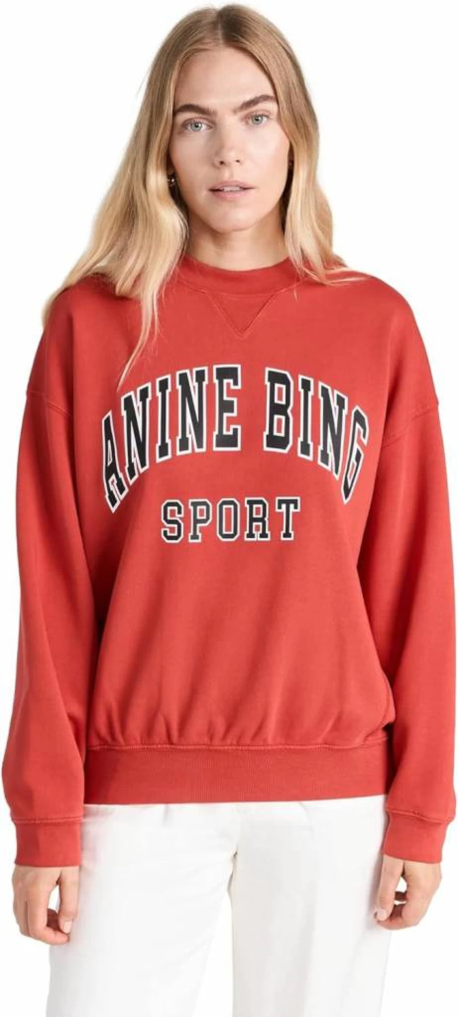 ANINE BING Women's Jaci Sweatshirt - Premium Cotton Blend Pullover for Casual Comfort