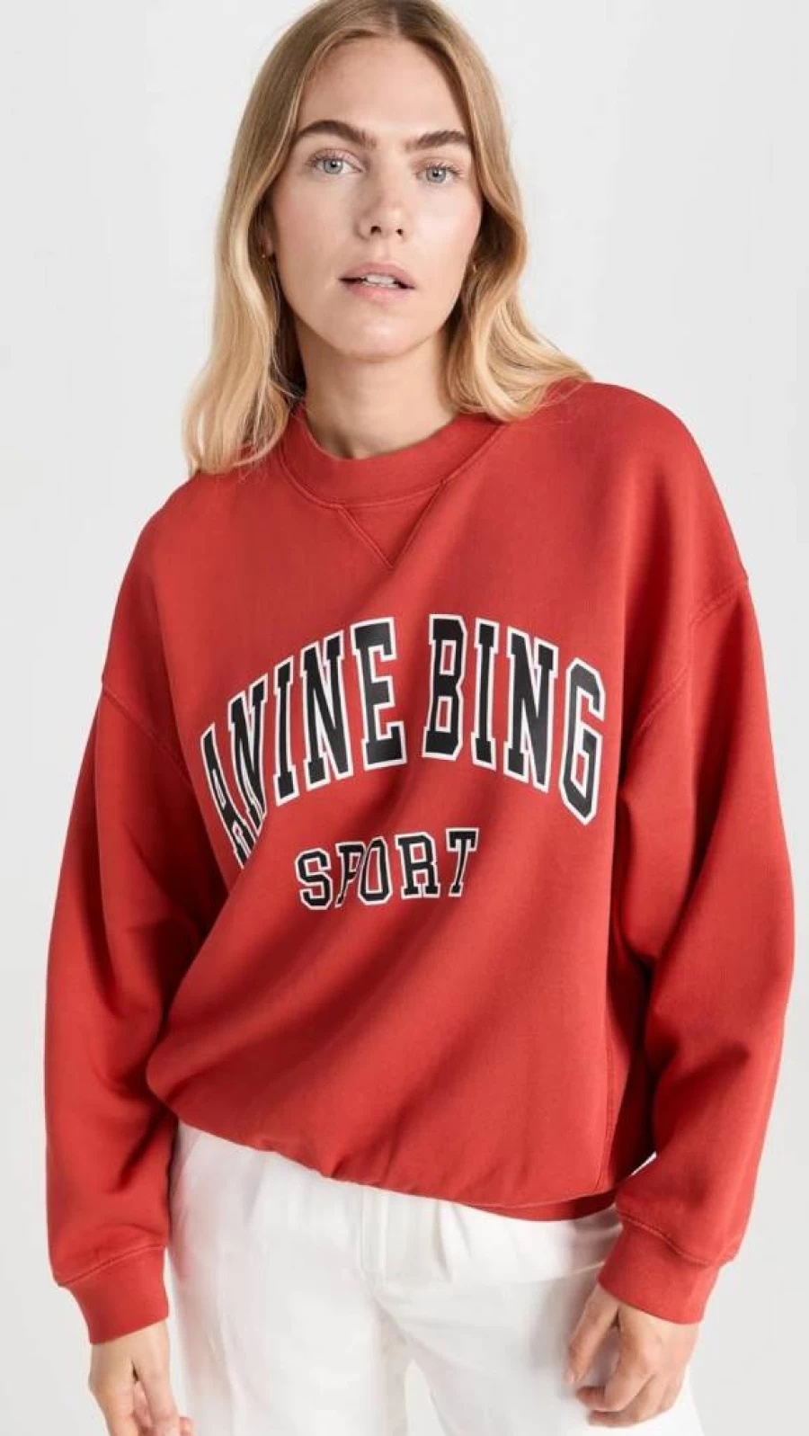 ANINE BING Women's Jaci Sweatshirt - Premium Cotton Blend Pullover for Casual Comfort