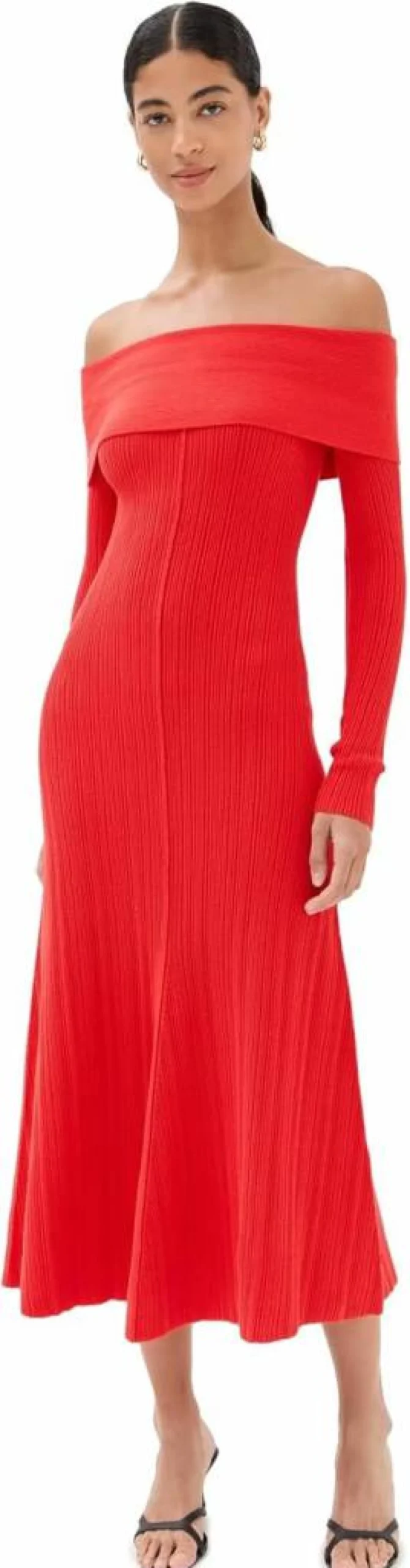 LE BOP Women's Floral Off-Shoulder Midi Dress - Summer Boho Chic Party Dress