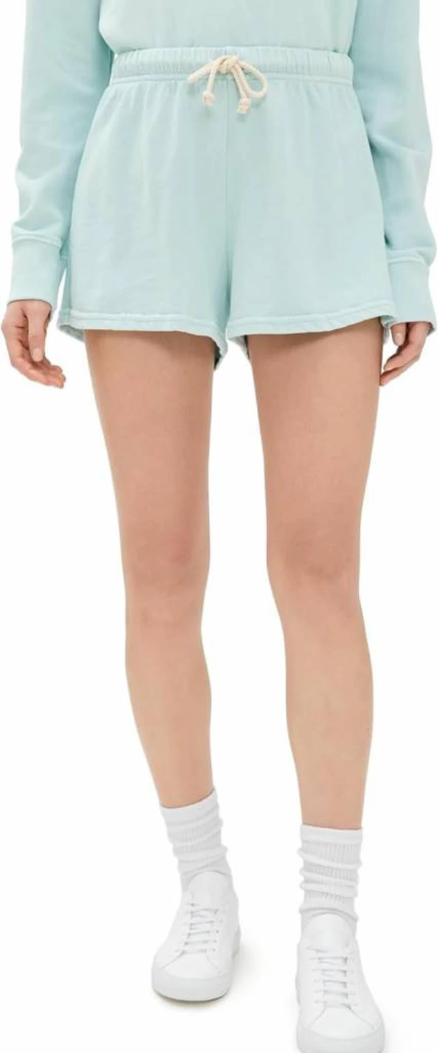 PerfectWhiteTee Women's Layla French Terry Sweat Shorts - Comfortable Casual High-Waisted Shorts for Women