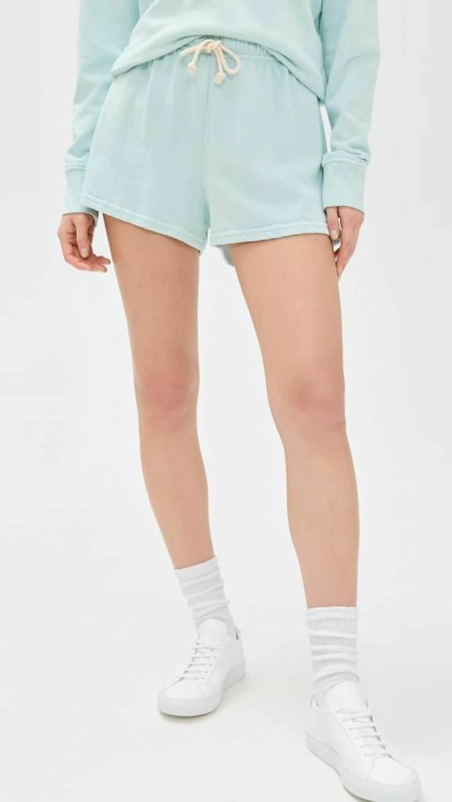 PerfectWhiteTee Women's Layla French Terry Sweat Shorts - Comfortable Casual High-Waisted Shorts for Women