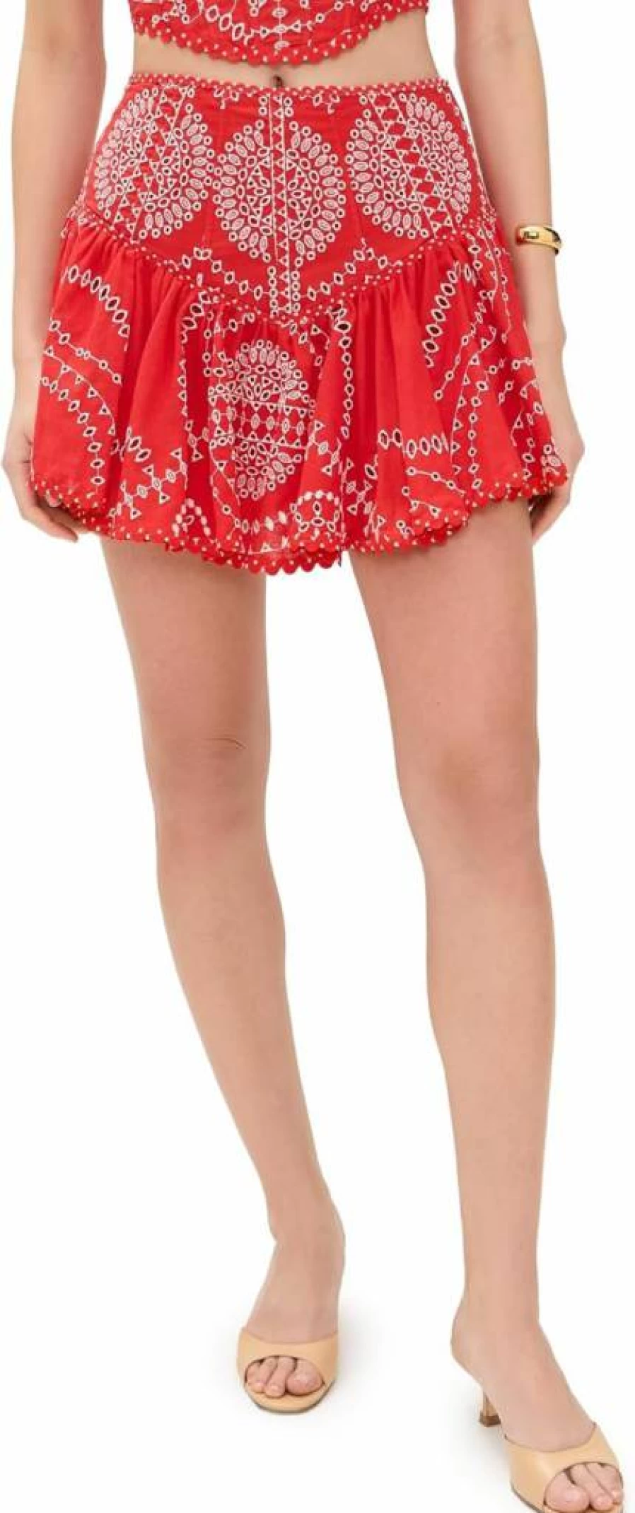 Charo Ruiz Women's Marli High-Waisted Mini Skirt - Trendy Denim A-Line Short Skirt for Casual Outfits