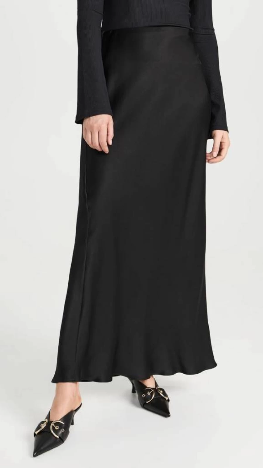 ANINE BING Women's Silk Maxi Skirt - Elegant Long Bar Skirt for Women