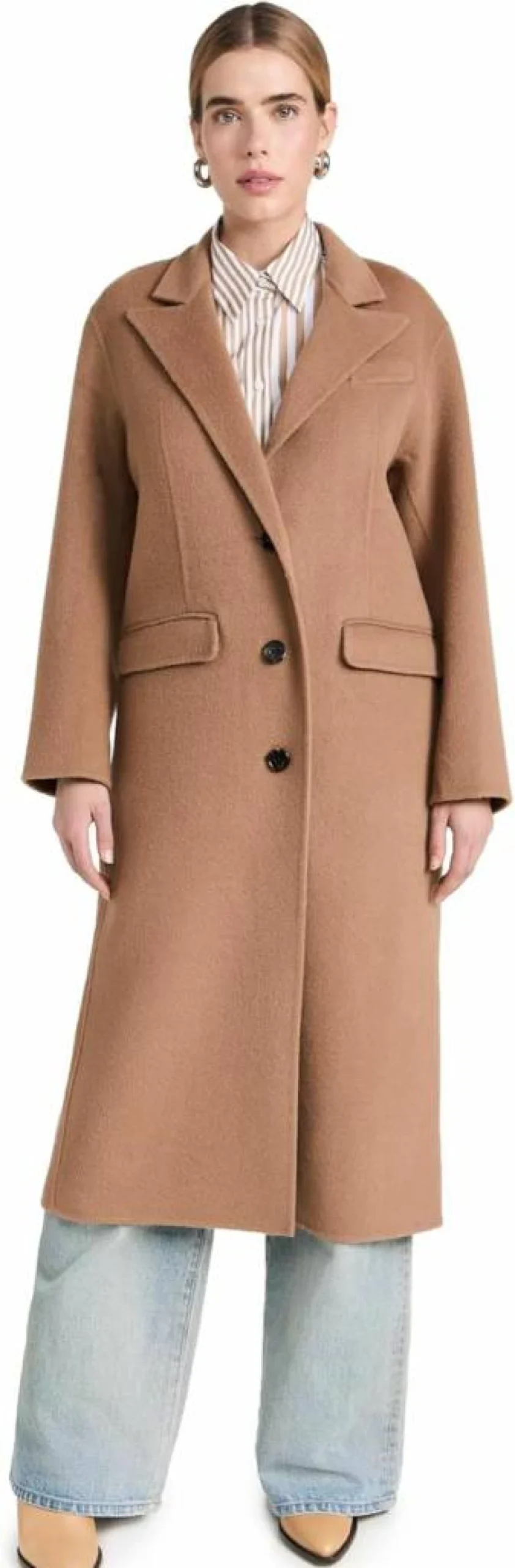 Rails Women's Long Wool Coat - Classic Gallery Trench Coat for Women