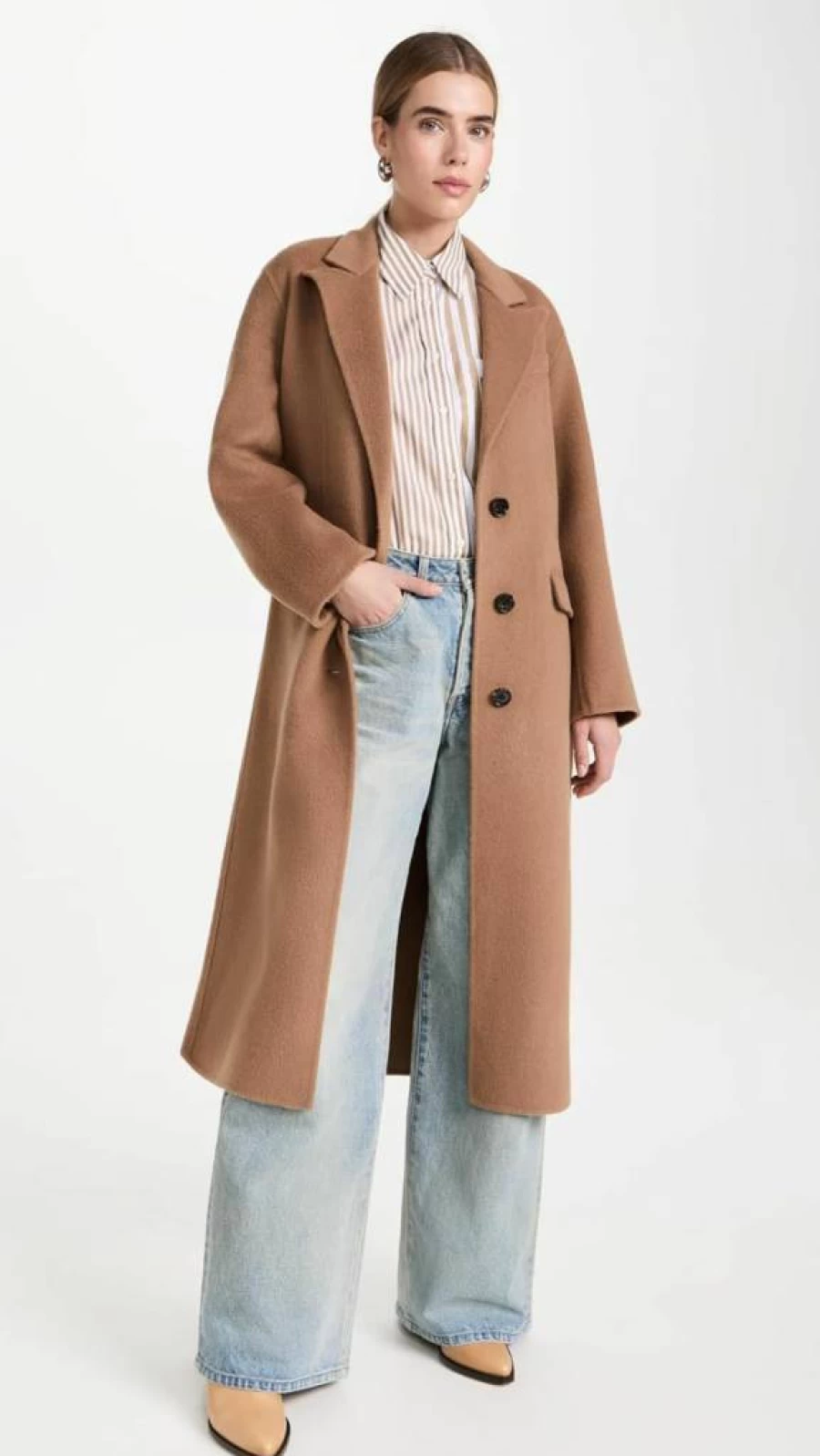 Rails Women's Long Wool Coat - Classic Gallery Trench Coat for Women