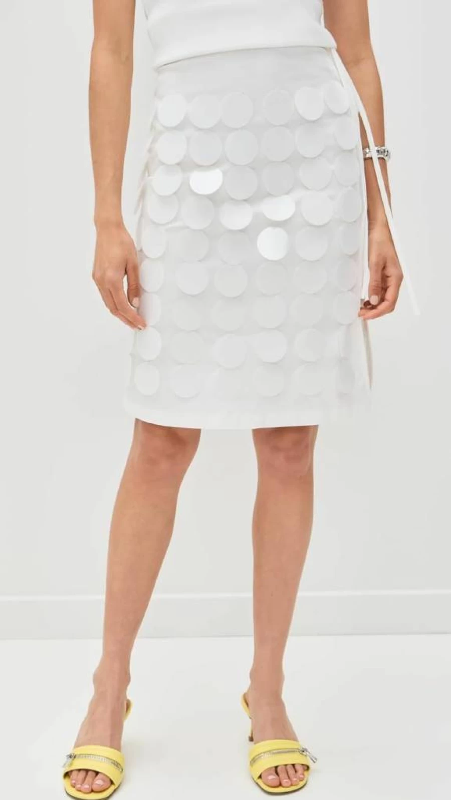 MSGM Women's Sequins Skirt - Glitter Paillettes Party Skirt for Women