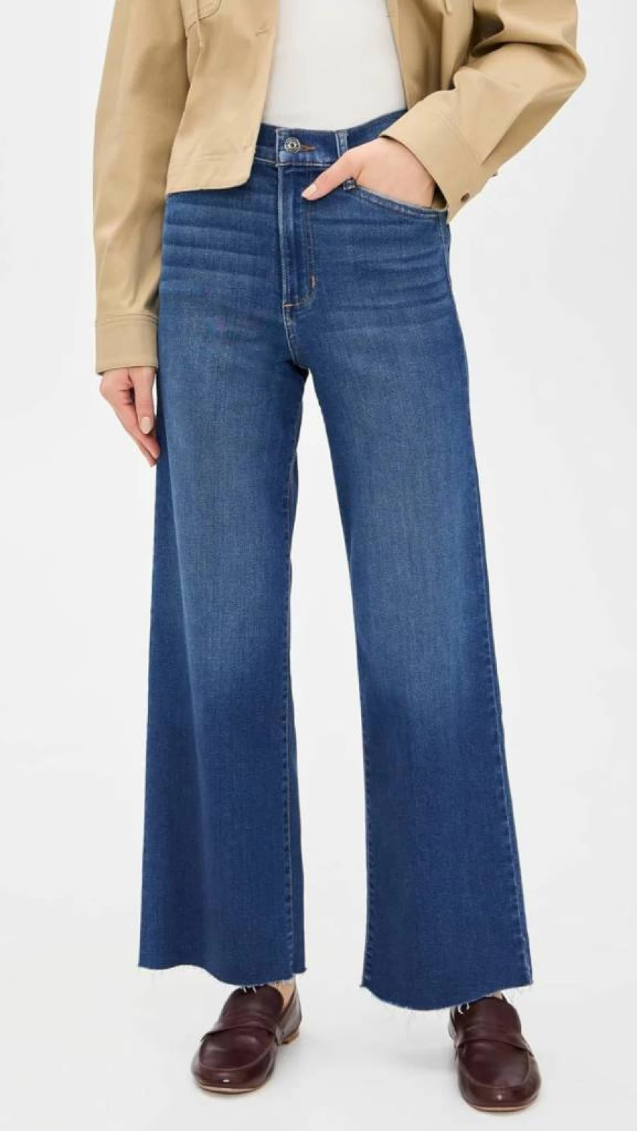 Favorite Daughter Women's Mischa Super High Rise Wide Leg Ankle Jeans