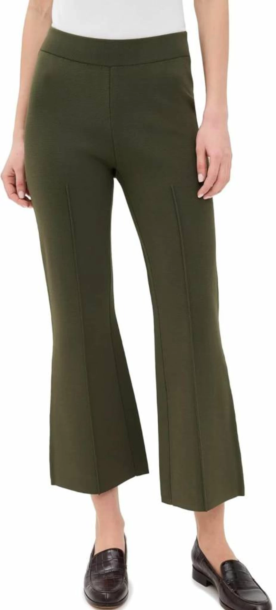 Apiece Apart Women's Rene High-Rise Pull On Pants - Comfortable Stretch Travel Trousers