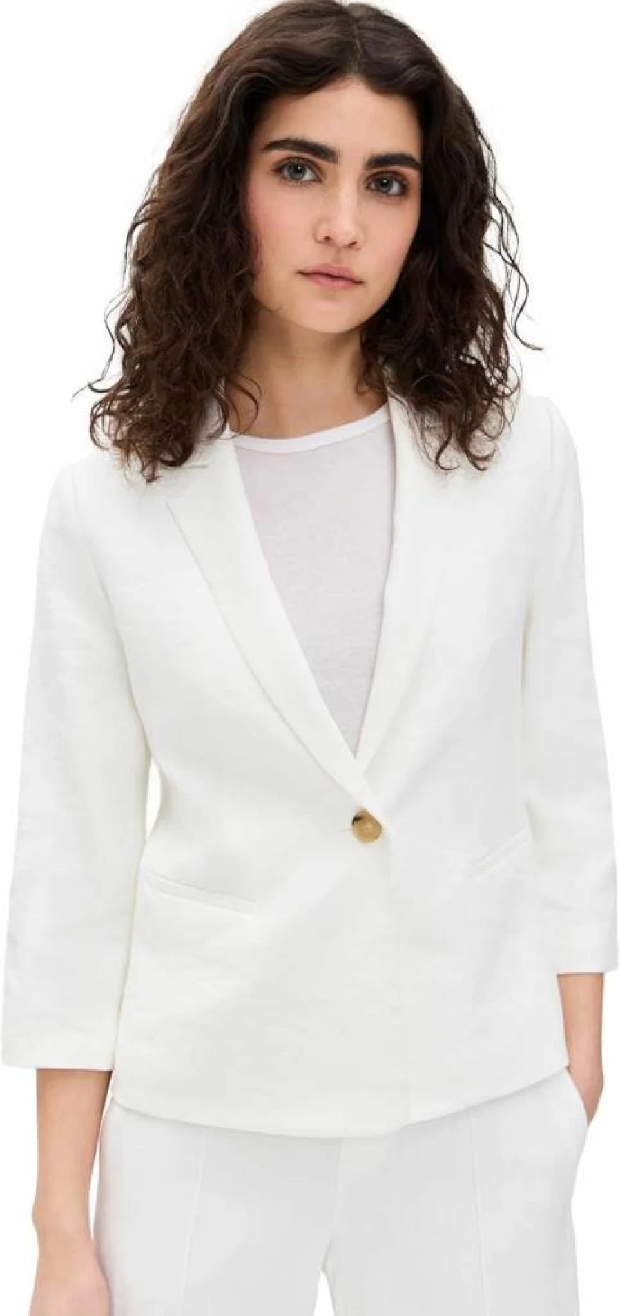 Vince Women's Linen Blazer - Slim Fit Tailored Jacket for Women