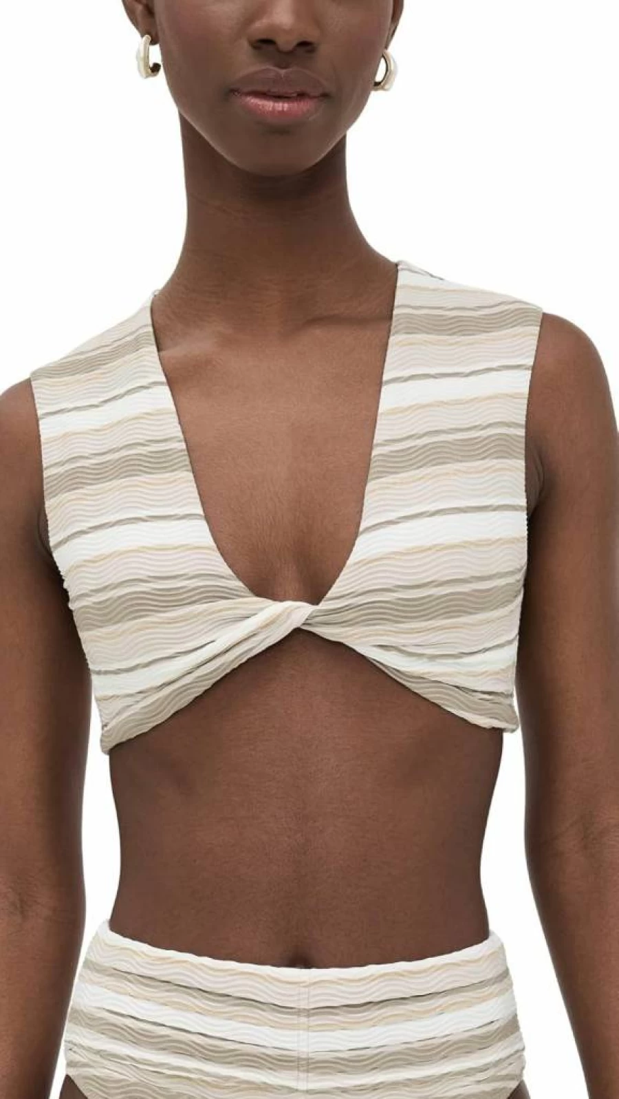 Ramy Brook Women's Oliwia Striped Bikini Top - Stylish Swimwear for Women
