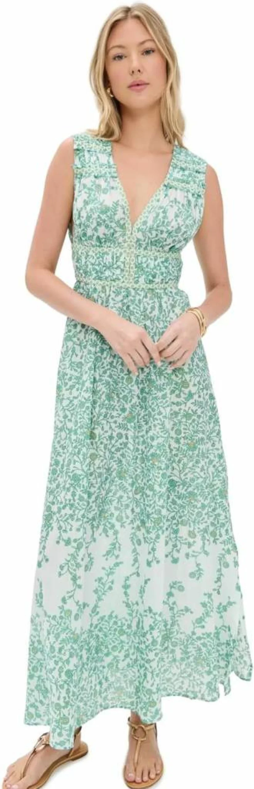 Poupette St Barth Women's Chiara Long Summer Dress - Elegant Beachwear & Resort Collection