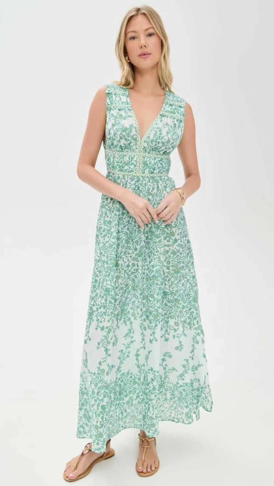 Poupette St Barth Women's Chiara Long Summer Dress - Elegant Beachwear & Resort Collection