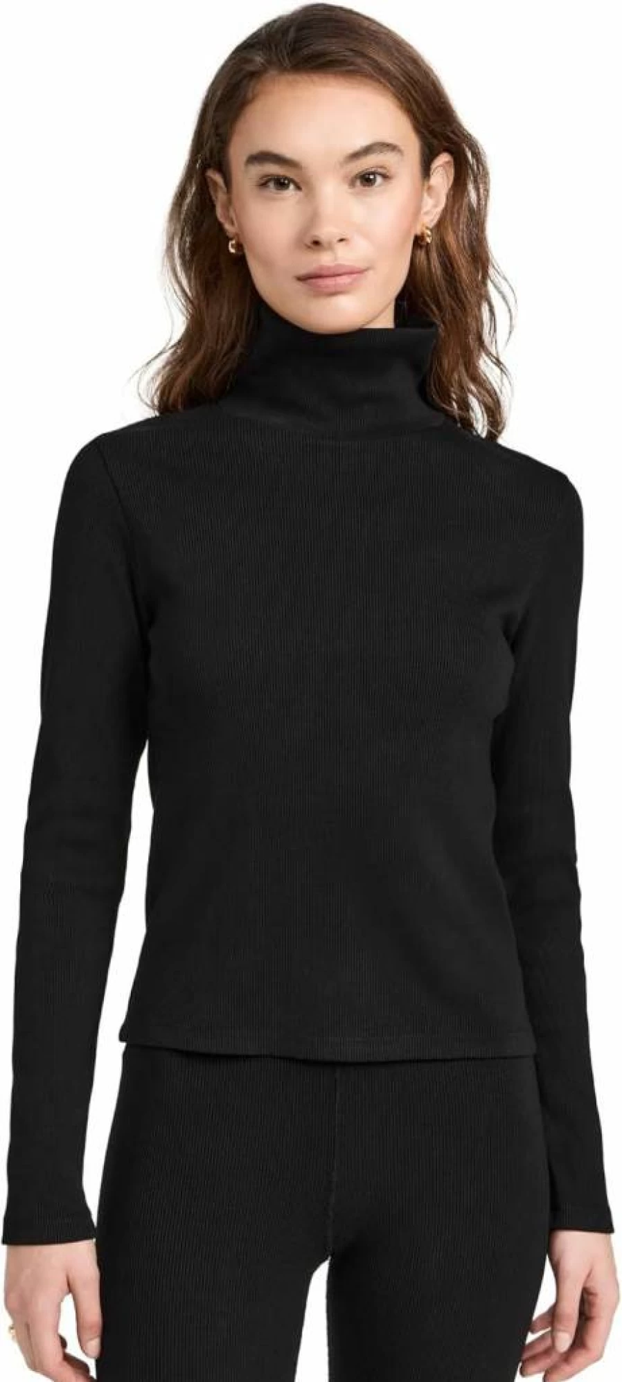 DONNI. Women's Ribbed Turtleneck Sweater - Slim Fit Knit Top for Women