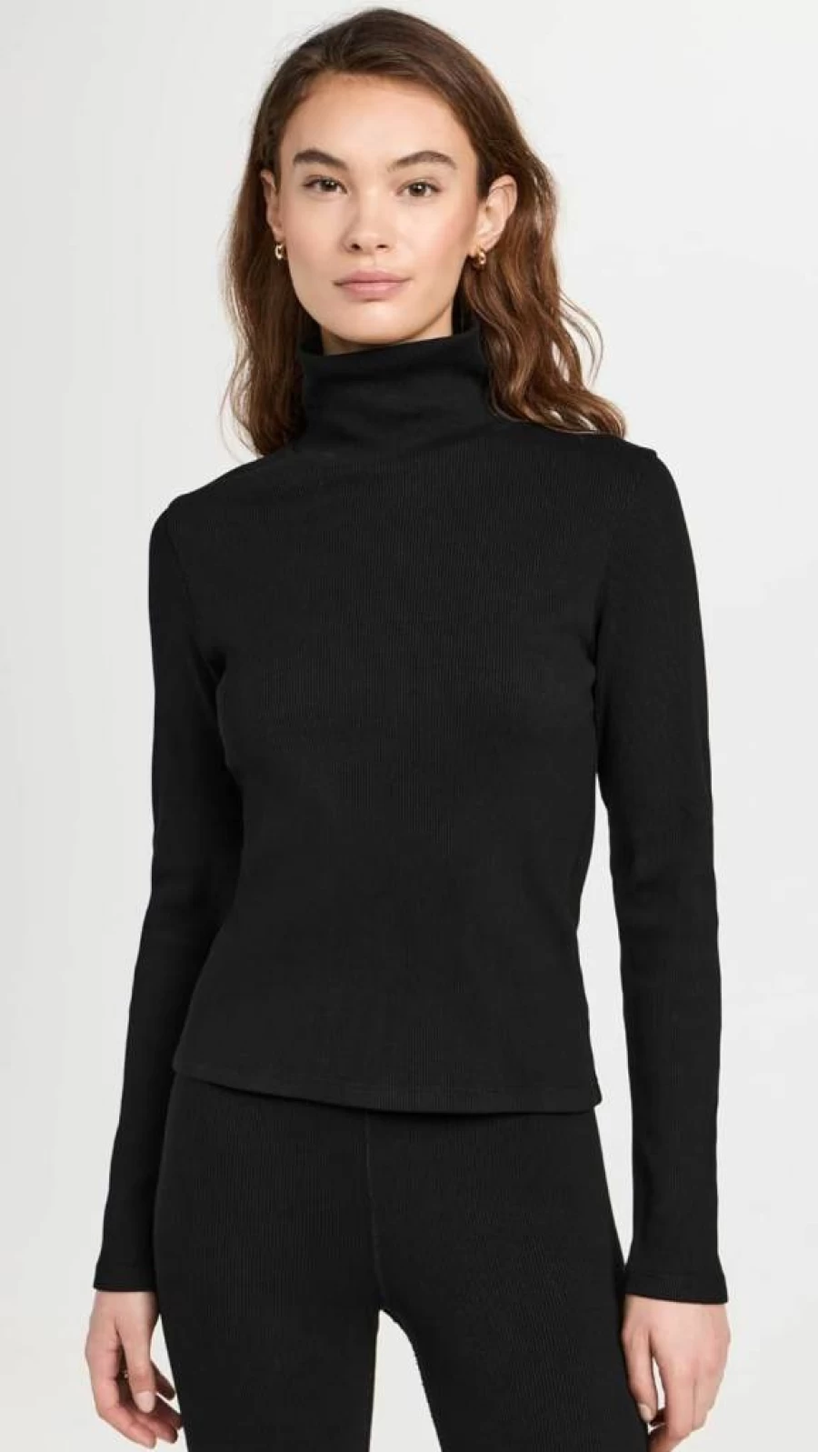 DONNI. Women's Ribbed Turtleneck Sweater - Slim Fit Knit Top for Women